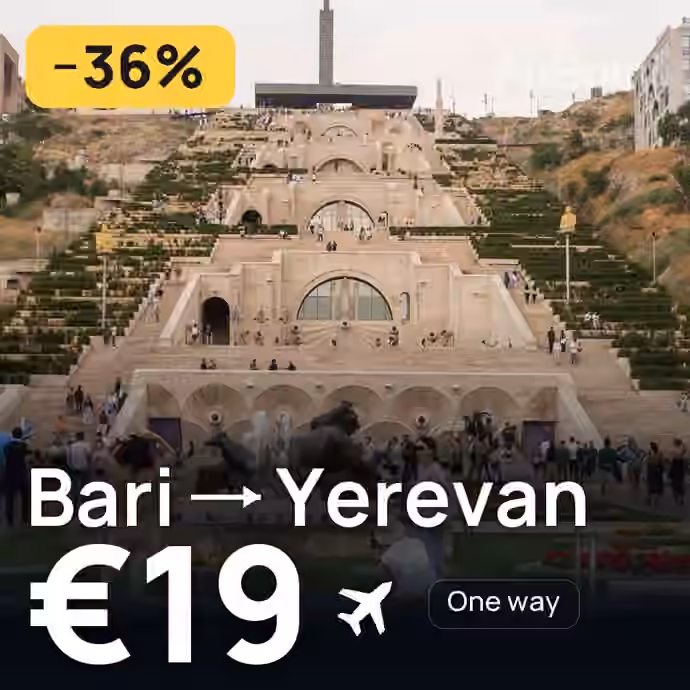 Bari → Yerevan for €19
