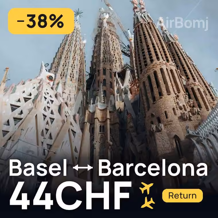 Basel → Barcelona for 44 CHF
