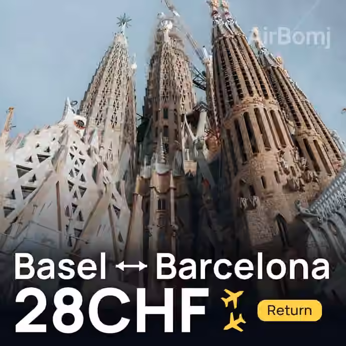 Basel → Barcelona for 28 CHF