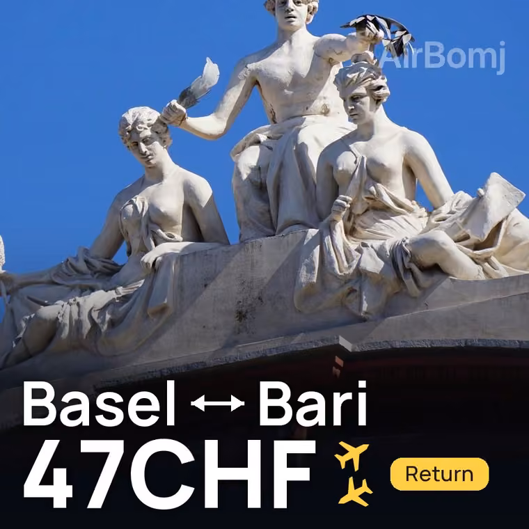 Basel → Bari for 47 CHF