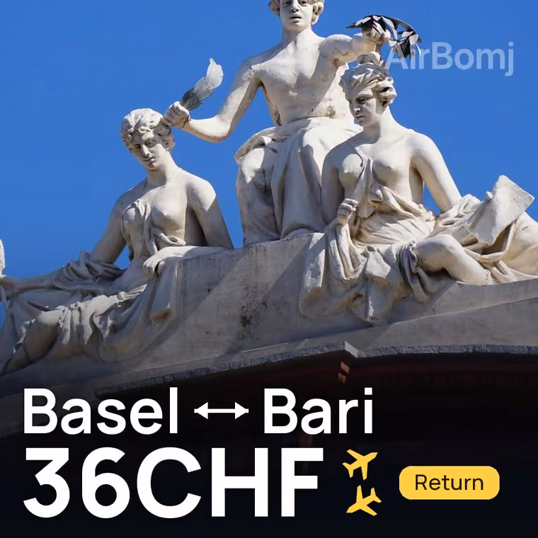 Basel → Bari for 36 CHF