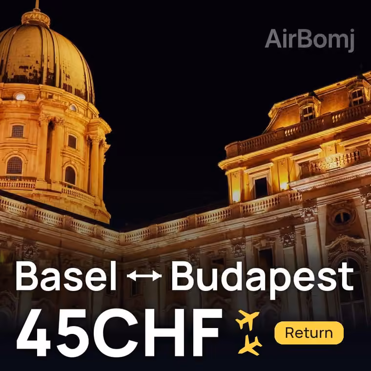 Basel → Budapest for 45 CHF