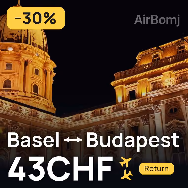 Basel → Budapest for 43 CHF
