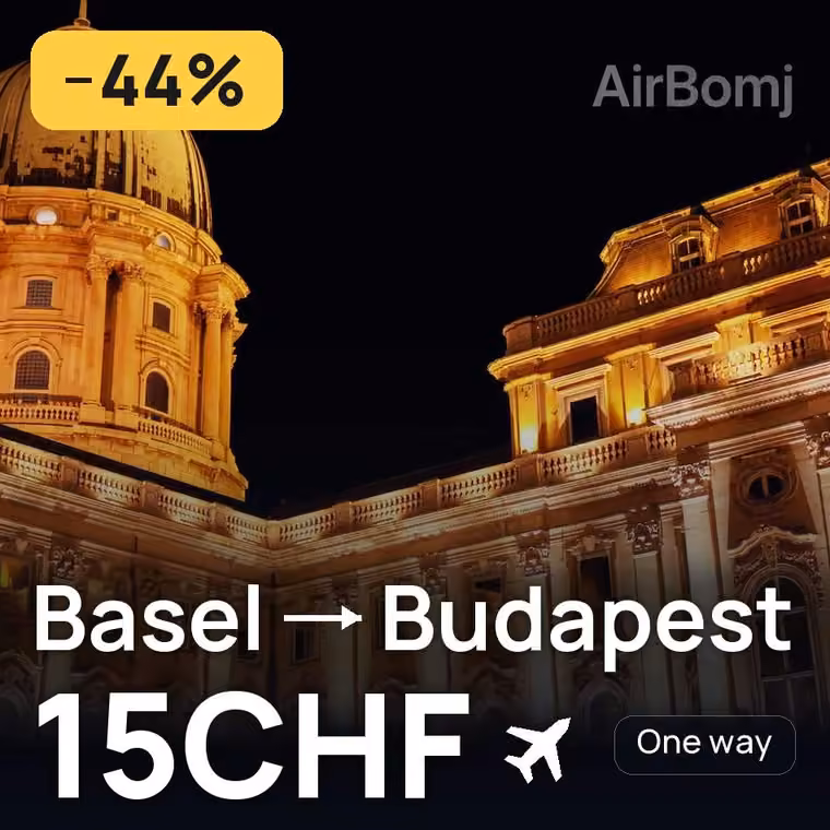 Basel → Budapest for 15 CHF