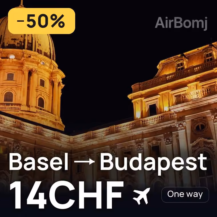 Basel → Budapest for 14 CHF