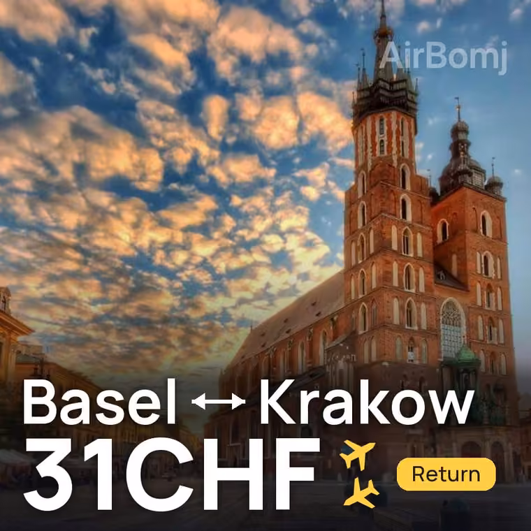 Basel → Krakow for 31 CHF
