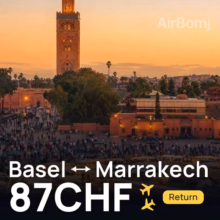 Basel → Marrakech for 87 CHF
