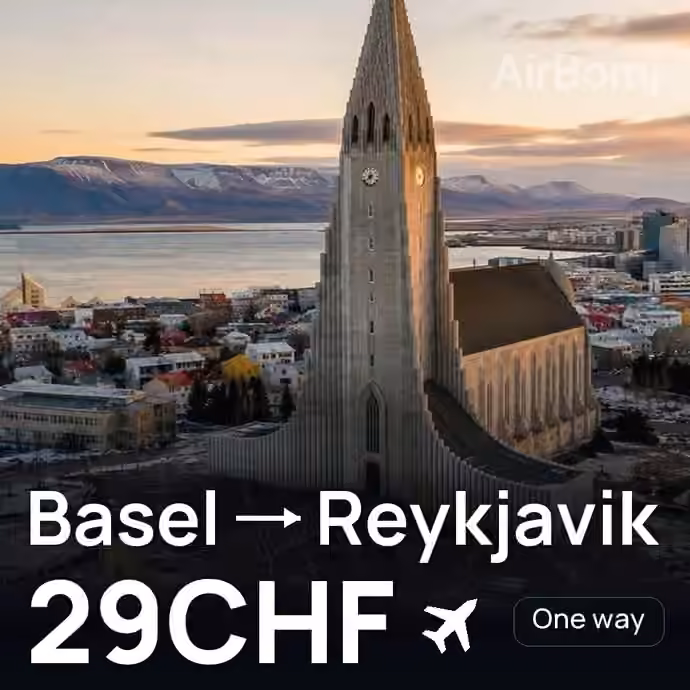 Basel → Reykjavik for 29 CHF