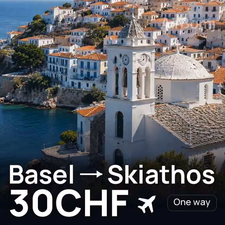 Basel → Skiathos for 30 CHF