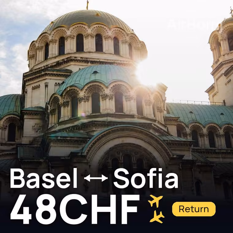 Basel → Sofia for 48 CHF