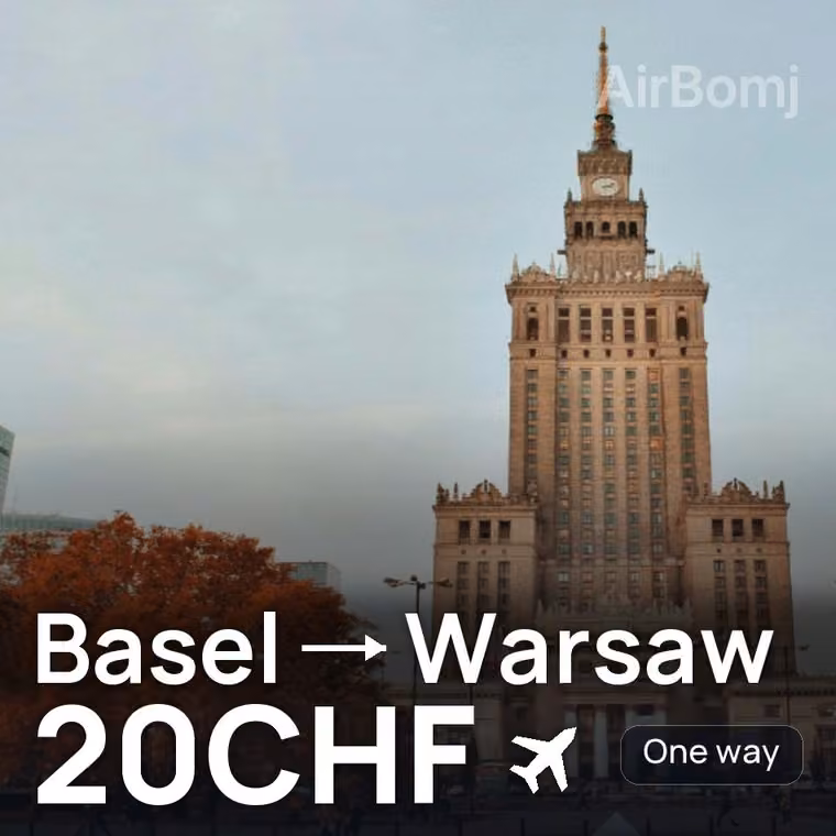 Basel → Warsaw for 20 CHF