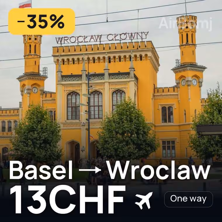 Basel → Wroclaw for 13 CHF