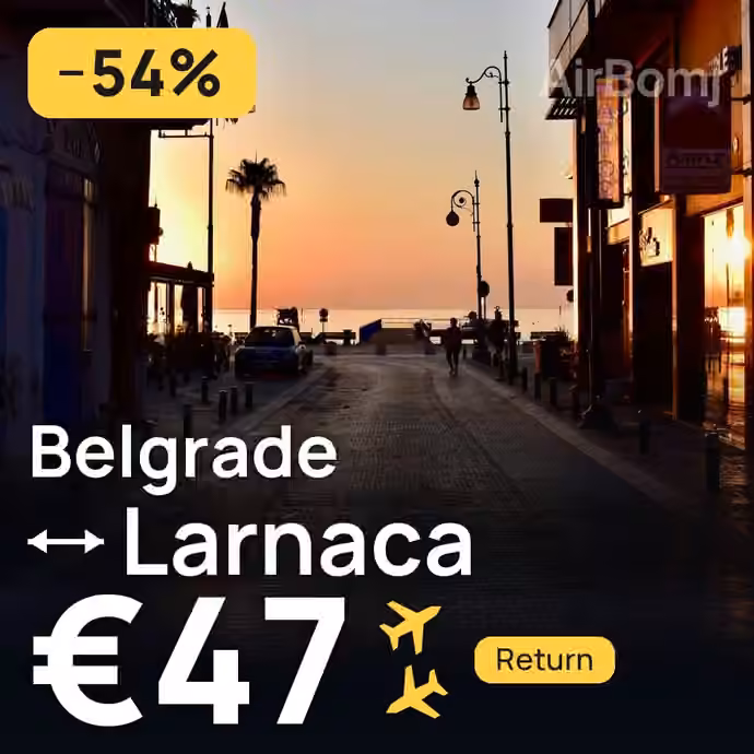 Belgrade → Larnaca for €47