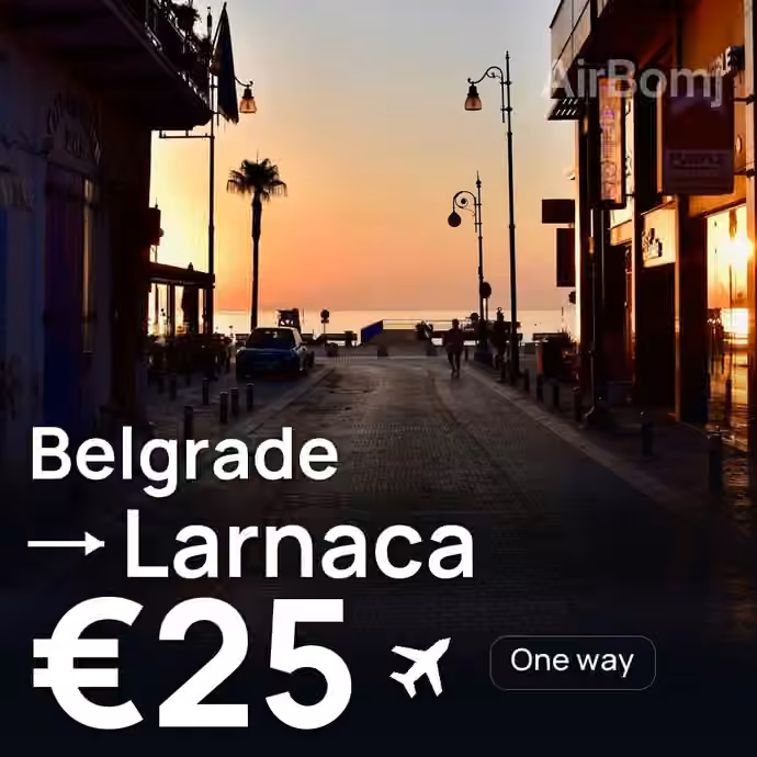 Belgrade → Larnaca for €25