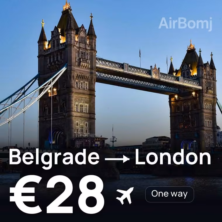 Belgrade → London for €28