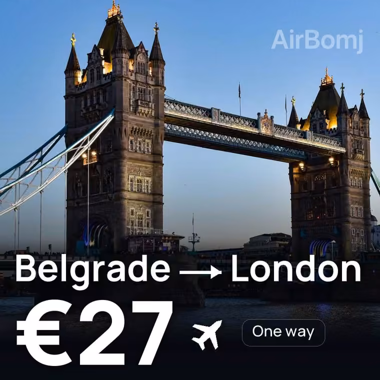 Belgrade → London for €27