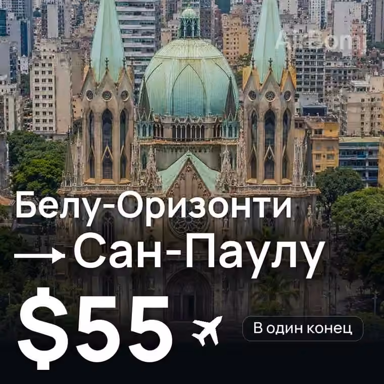 Белу-Оризонти → Сан-Паулу за $55