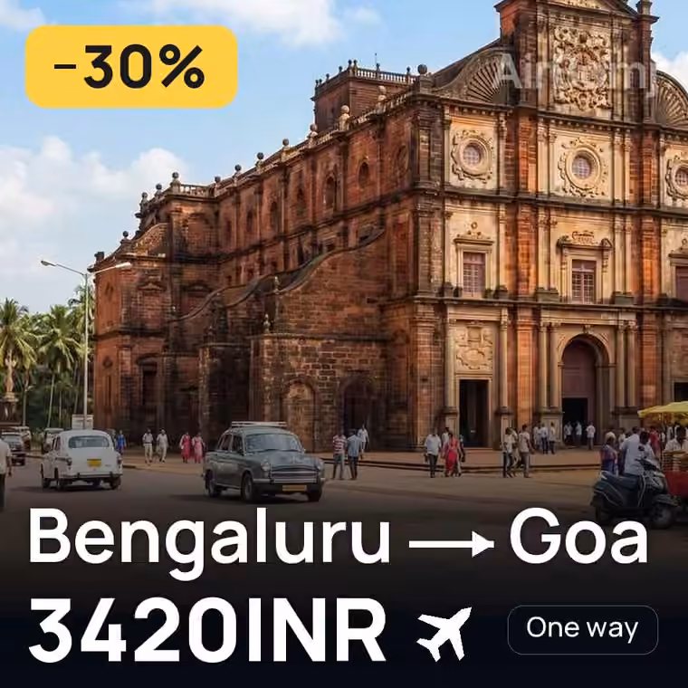 Bengaluru → Goa for 3420 INR