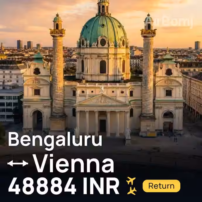 Bengaluru → Vienna for 48884 INR