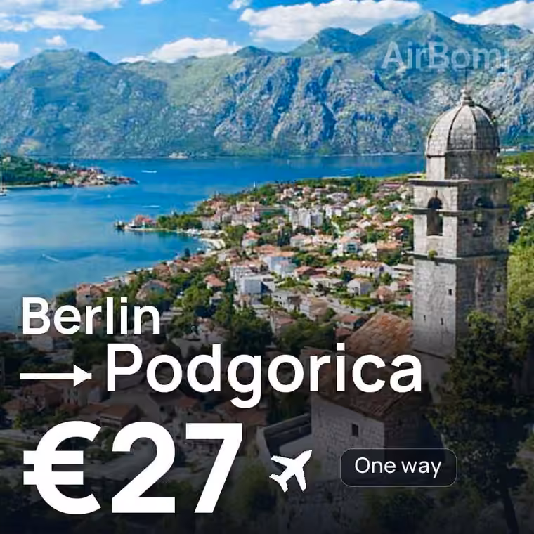 Berlin → Podgorica for €27