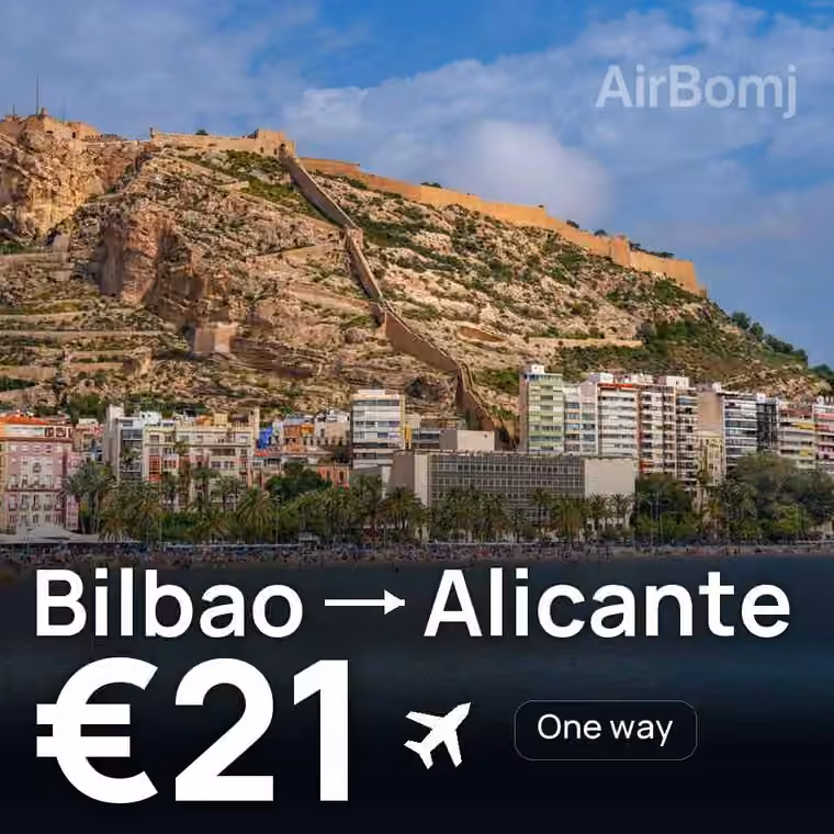 Bilbao → Alicante for €21