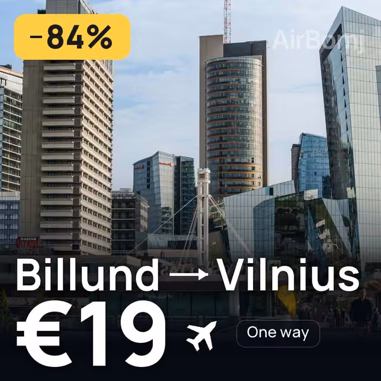 Billund → Vilnius for €23