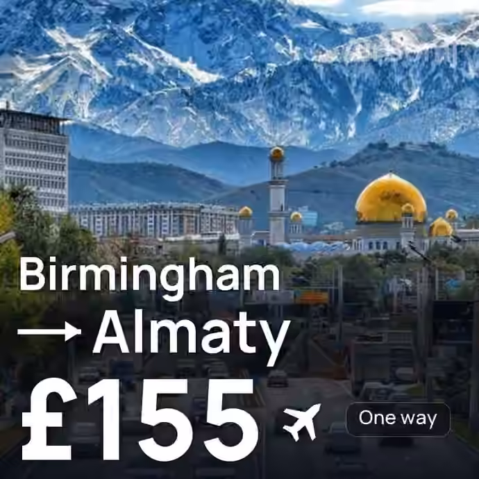 Birmingham → Almaty for £155