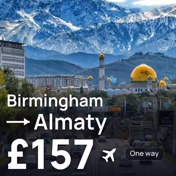 Birmingham → Almaty for £157