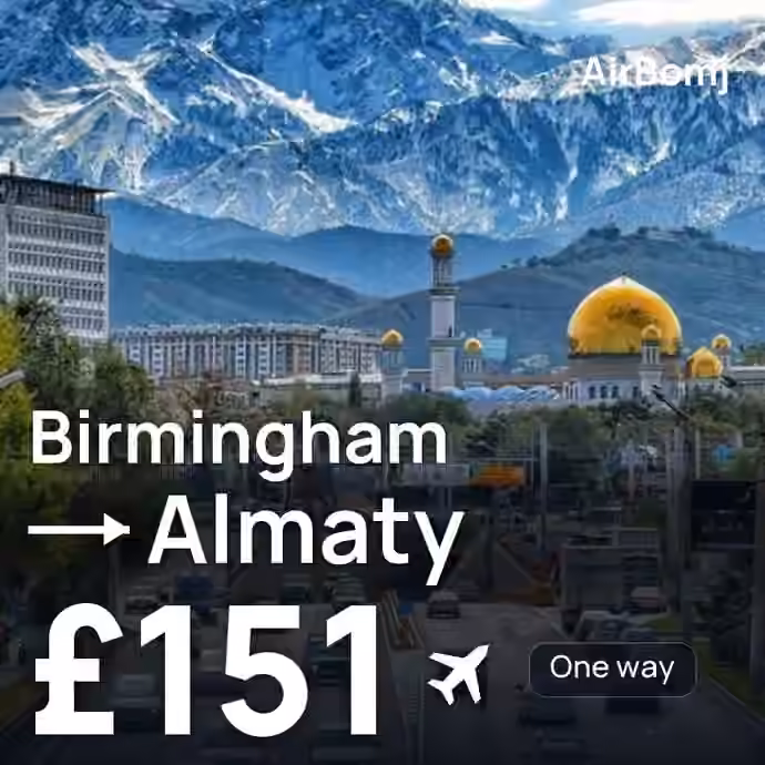 Birmingham → Almaty for £151