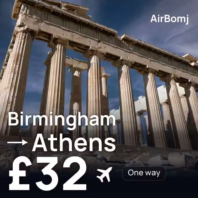 Birmingham → Athens for £32