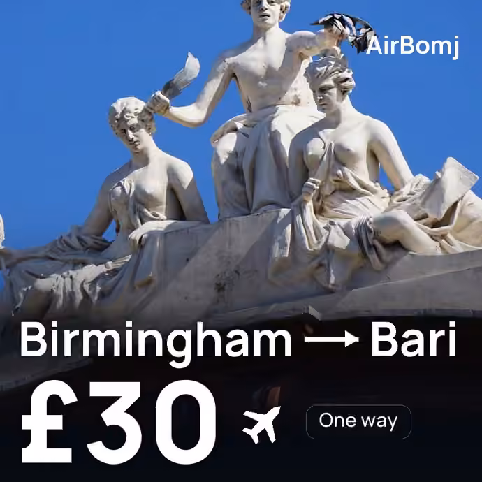 Birmingham → Bari for £30