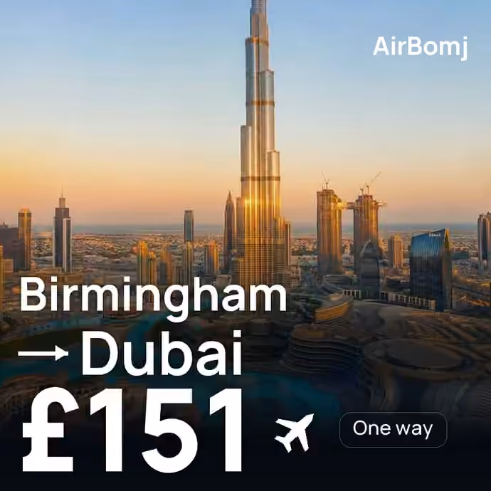 Birmingham → Dubai for £151