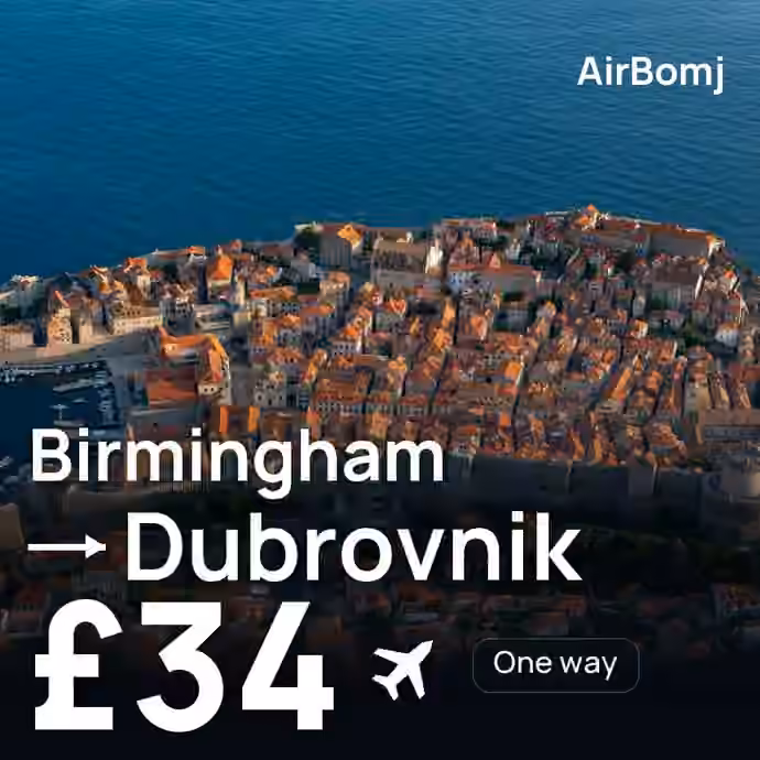 Birmingham → Dubrovnik for £34