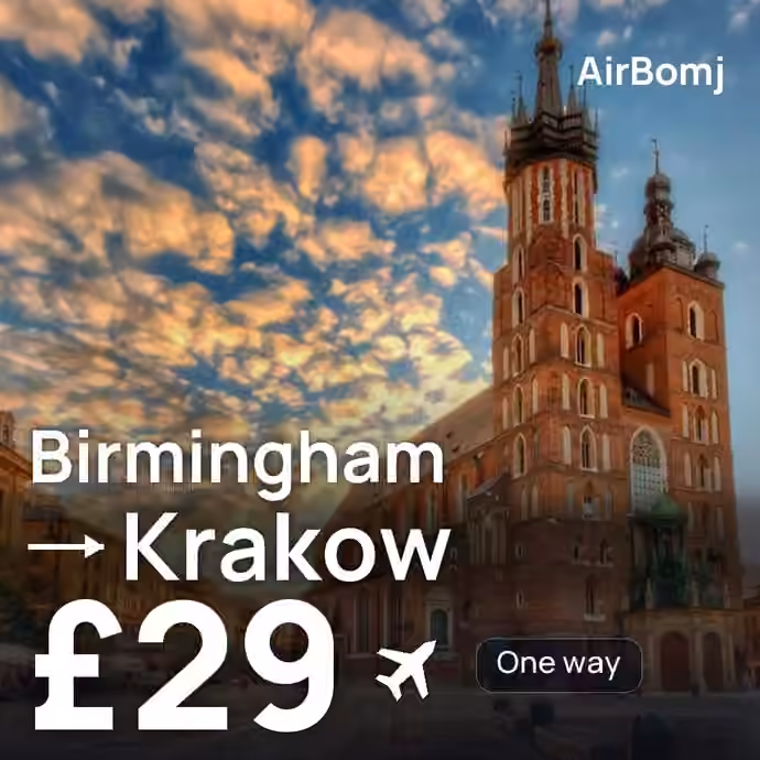 Birmingham → Krakow for £29