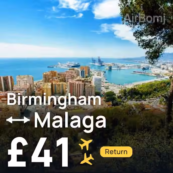 Birmingham → Malaga for £41