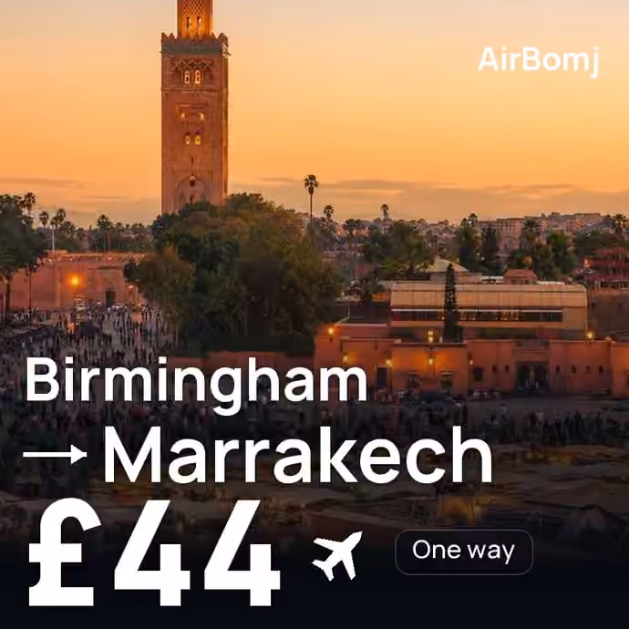 Birmingham → Marrakech for £44