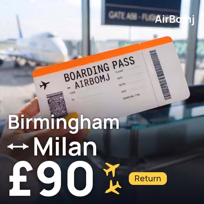 Birmingham → Milan for €104