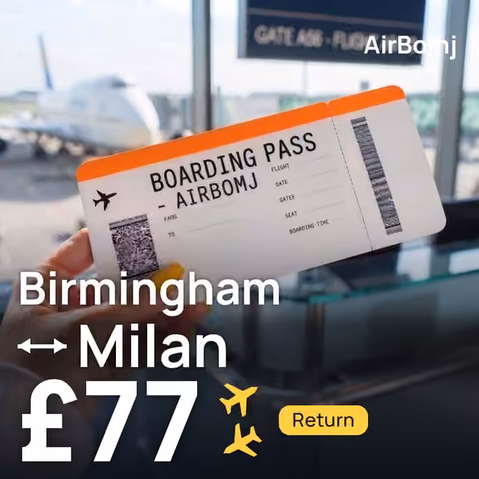 Birmingham → Milan for €89