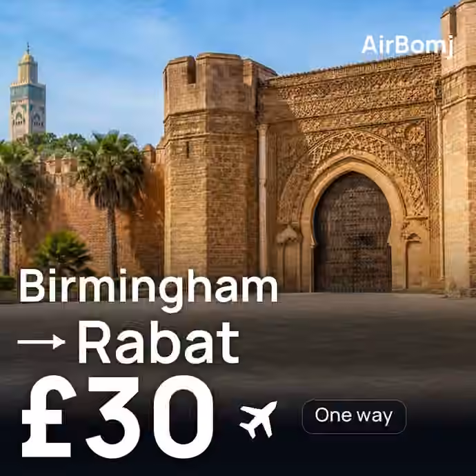 Birmingham → Rabat for £30