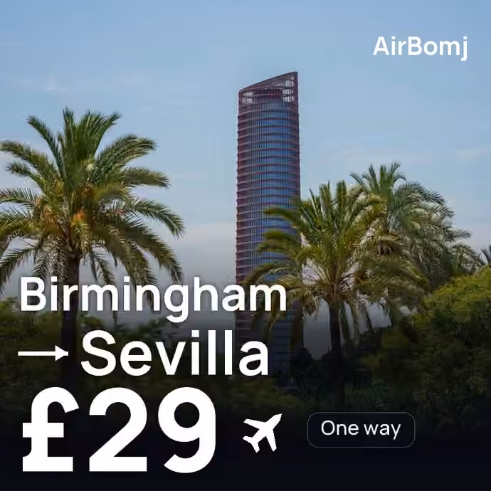 Birmingham → Sevilla for £29