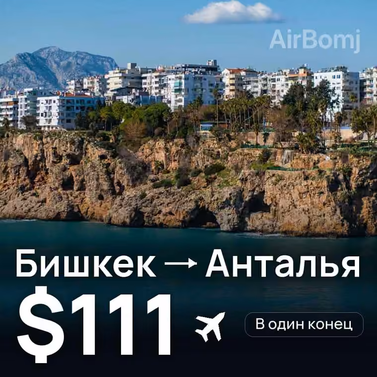 Бишкек → Анталья за $216