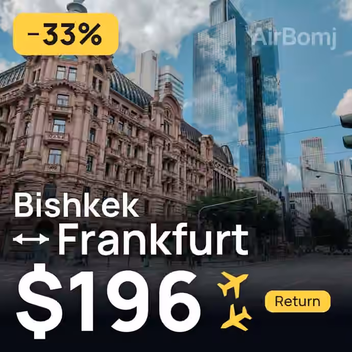 Bishkek → Frankfurt for $196