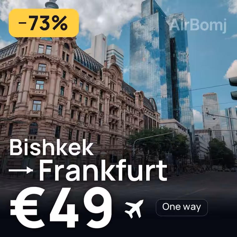 Bishkek → Frankfurt for €49