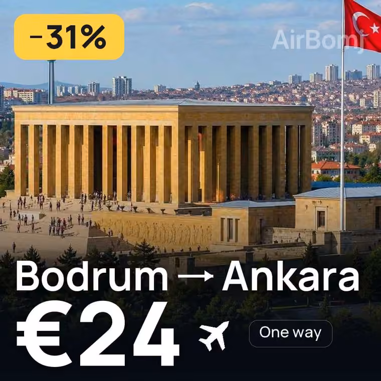 Bodrum → Ankara for €24
