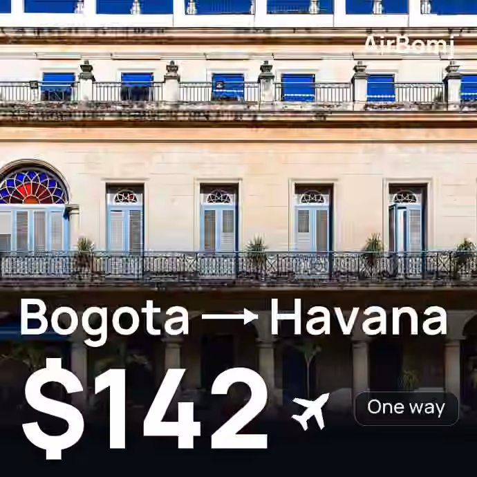 Bogota → Havana for $142