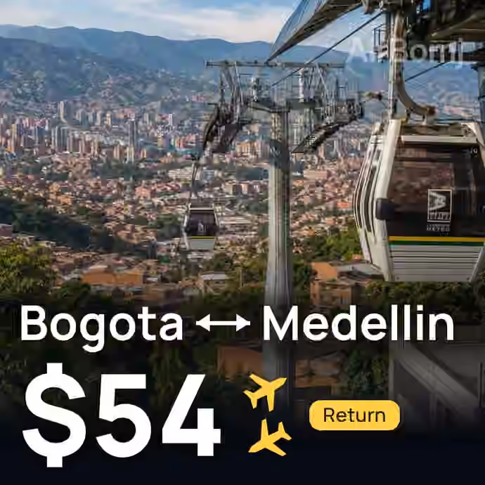 Bogota → Medellin for $54