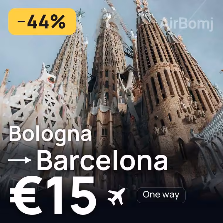 Bologna → Barcelona for €15