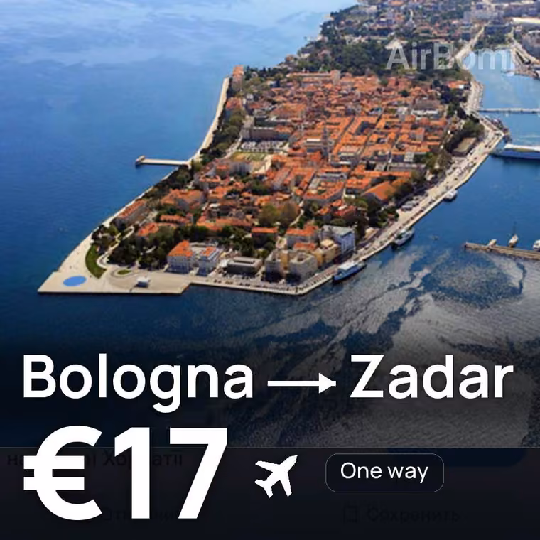 Bologna → Zadar for €17