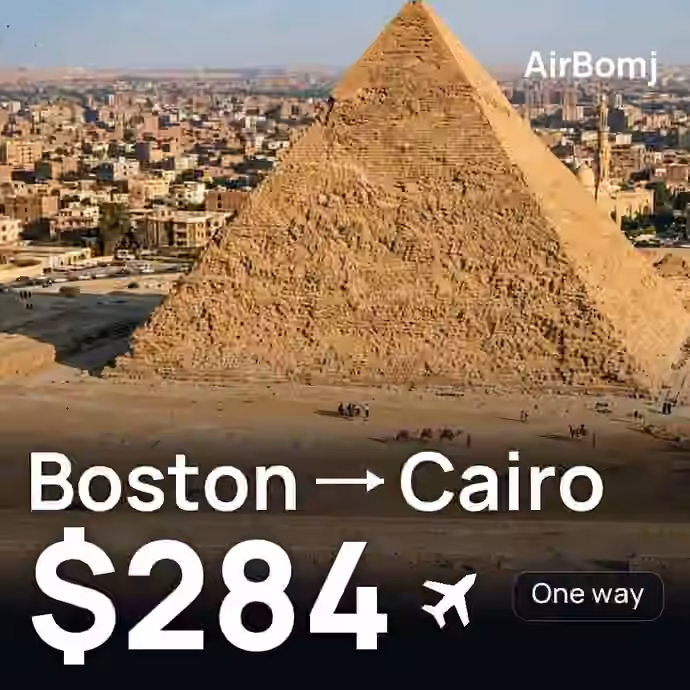Boston → Cairo for $284