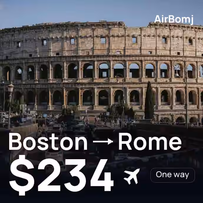 Boston → Rome for $234